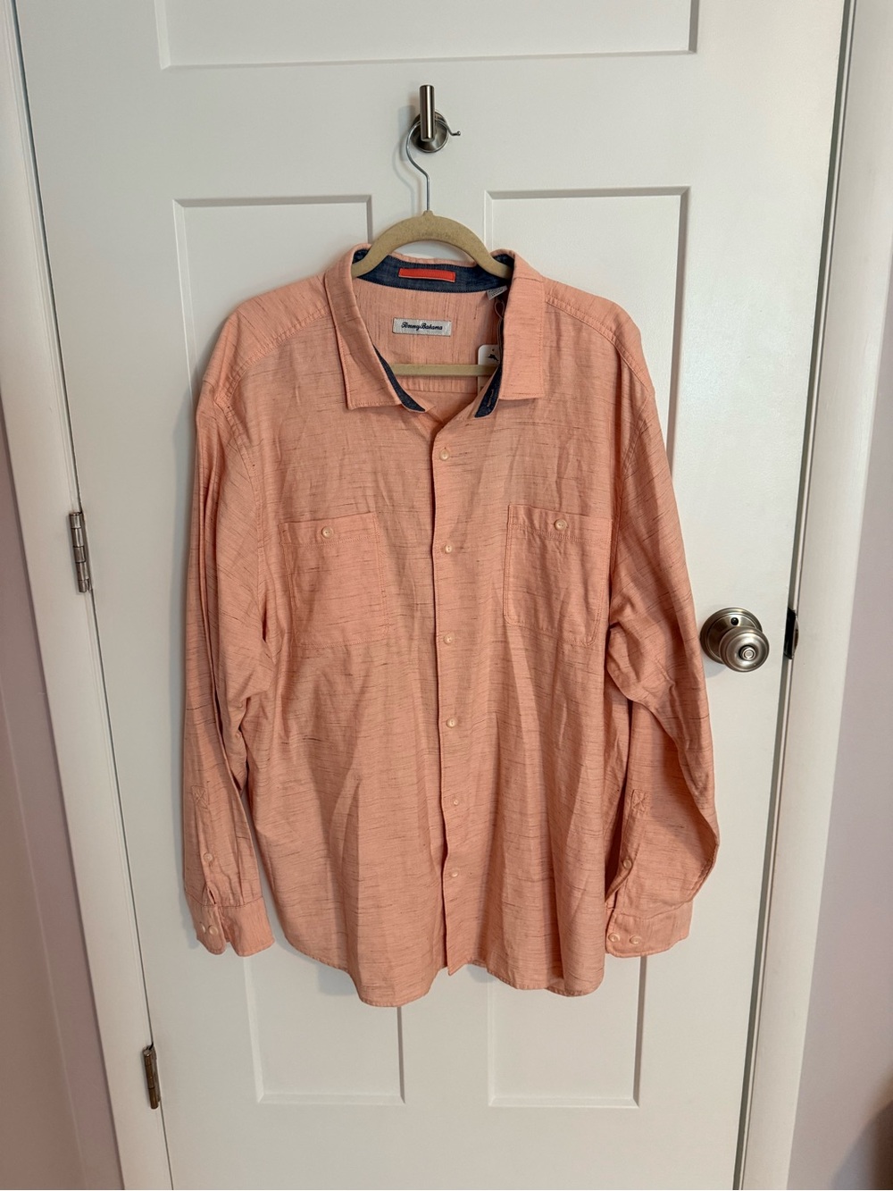 NWT Tommy Bahama Sorrento Sands Button-Up Shirt in Peach Parrot